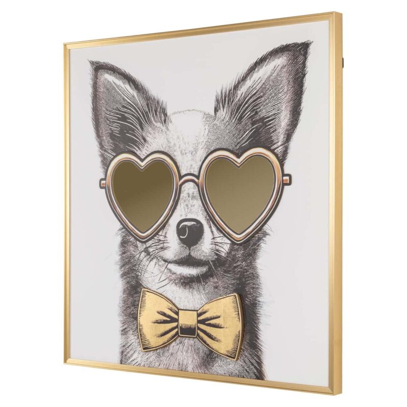 Verticaal ophangsysteem op Wall art Bodhy, black/gold kleur