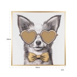 Canvas materiaal op Wall art Bodhy, black/gold kleur