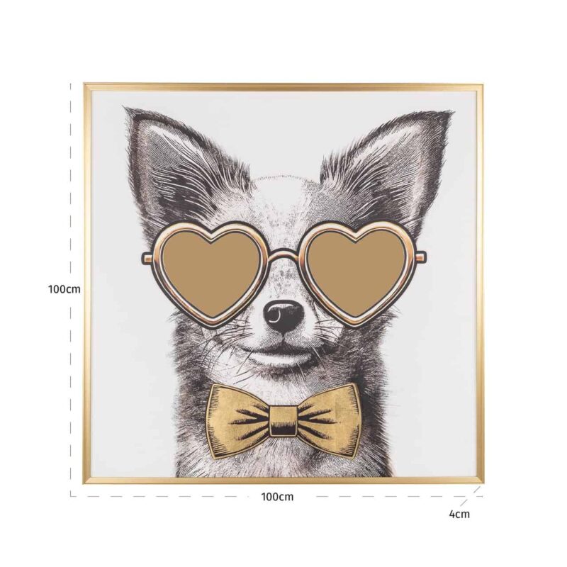 Canvas materiaal op Wall art Bodhy, black/gold kleur