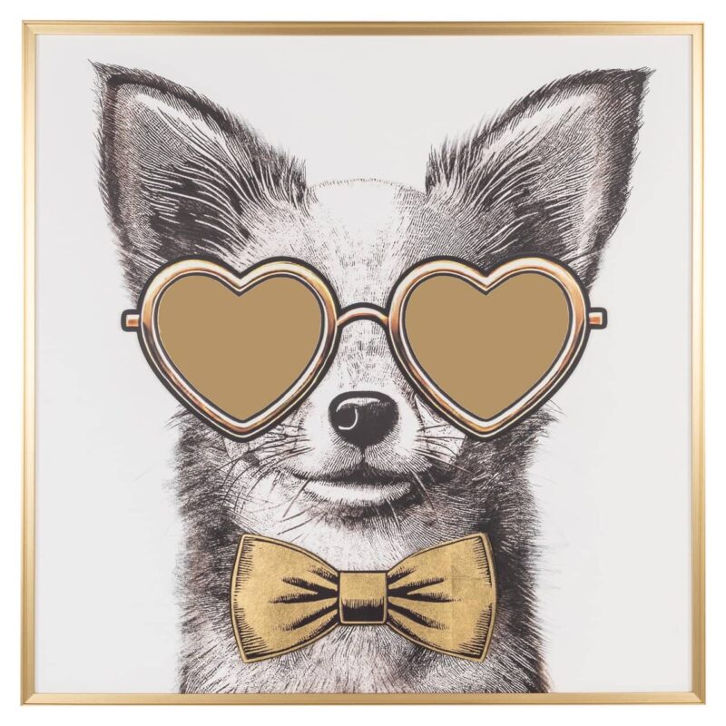 Detail van goudkleurige tekstuur op Wall art Bodhy