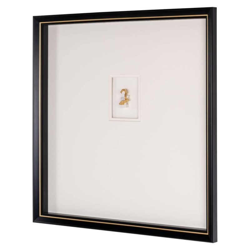 Wall art Danni in modern interieur, goud en wit