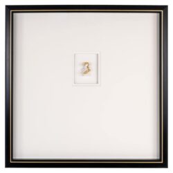 Detail van textuur van Wall art Danni, goud en wit