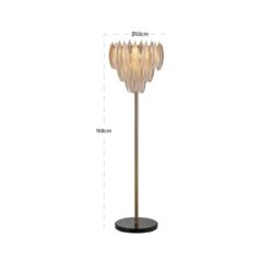 Vloerlamp Chloe brass antique
