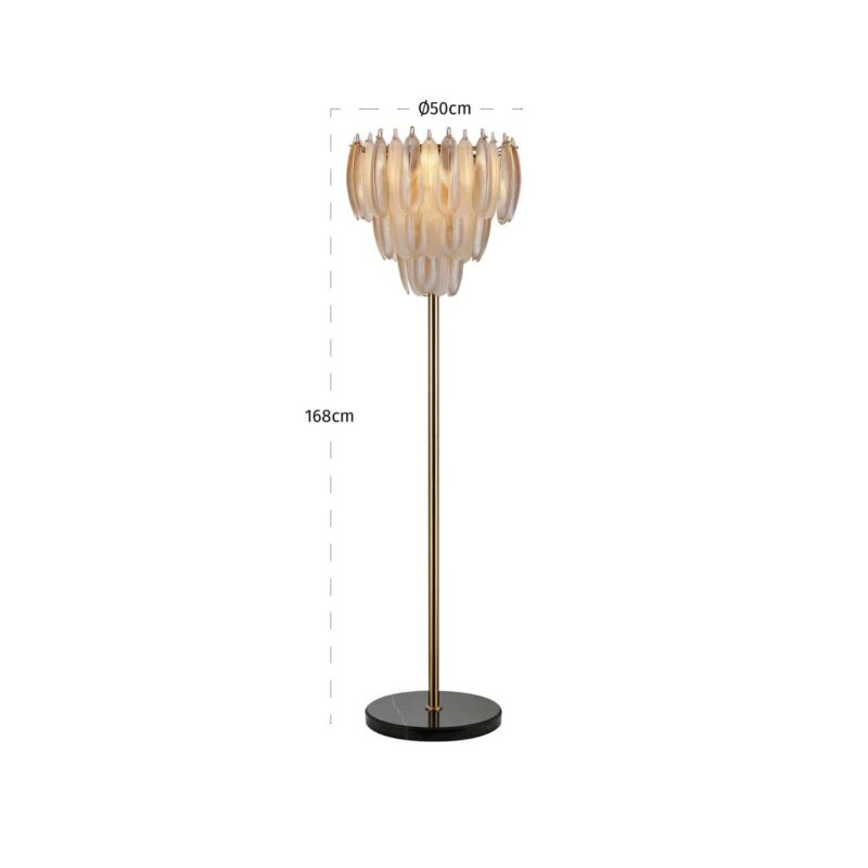 Vloerlamp Chloe brass antique