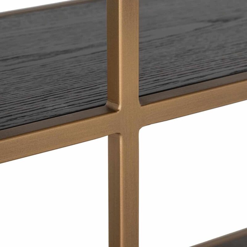 Wandkast Carter large goud eiken deuren open