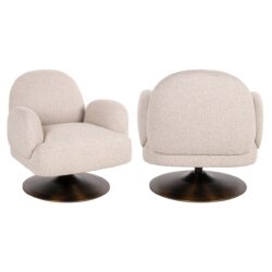 Lounge stoel Kagney biscotti swivel