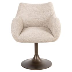 Eetkamerstoel Aldo natural linear swivel in een woonkamer