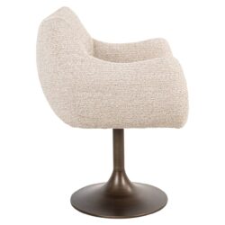 Eetkamerstoel Aldo natural linear swivel vanuit een ander perspectief