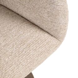 Eetkamerstoel Aldo natural linear swivel met rugleuning