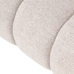 Bank Amelia natural fancy met sierkussens, zwarte bank met natural fancy-stof