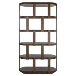 Wandkast Ellington bruin vanaf boven, met ophangbeugels