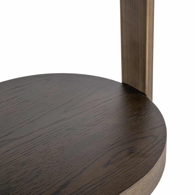 Wandkast Ellington bruin vanaf rechts, met Eiken Fineer