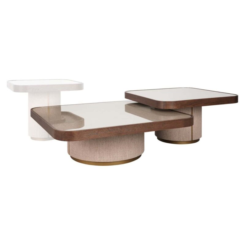 Salontafel Willox brown including glass (Set of 2)