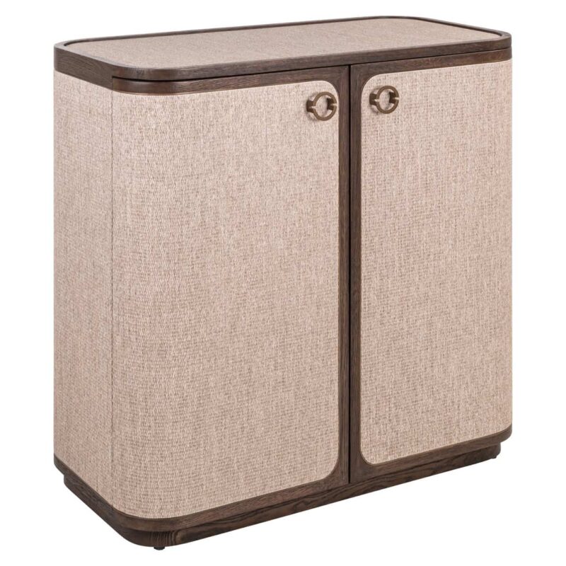Compact bruin dressoir Willox met 2 deuren en soft-close