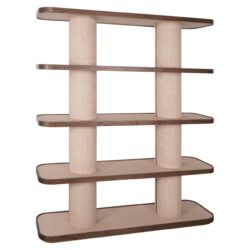 Detail wandkast Willox bruin, handgemaakt, eiken en multiplex