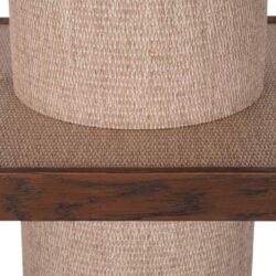 Wandkast Willox bruin met servies, handgemaakt, eiken en multiplex