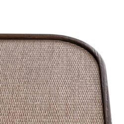 Wandkast Willox bruin met linnen, handgemaakt, eiken en multiplex