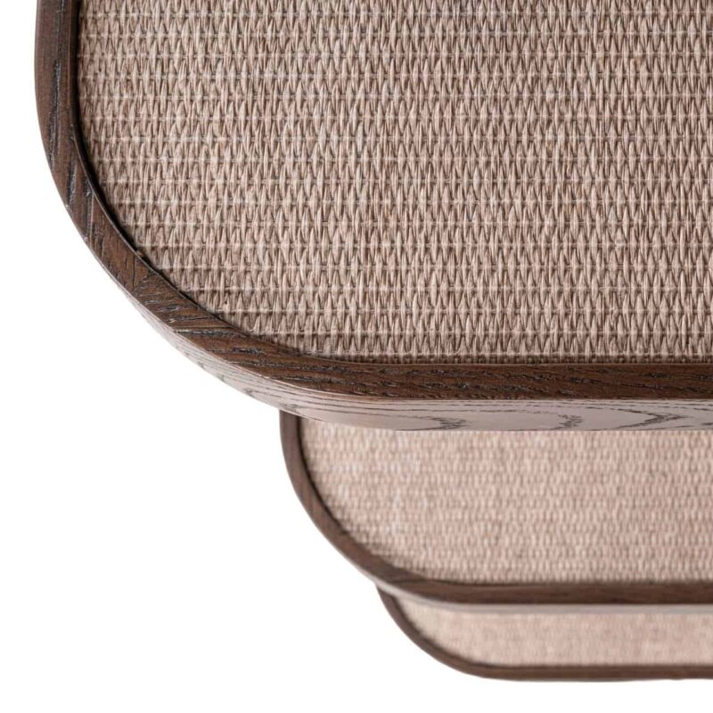 Wandkast Willox bruin met metaal, handgemaakt, eiken en multiplex