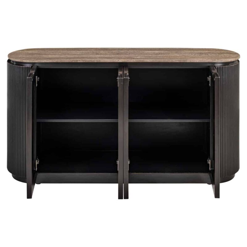 Dressoir Russo bruin, textuur travertine