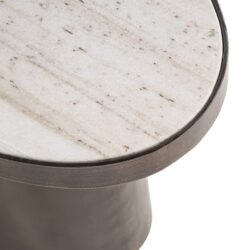 Handgemaakte details van de Bijzettafel Biloxi bruin