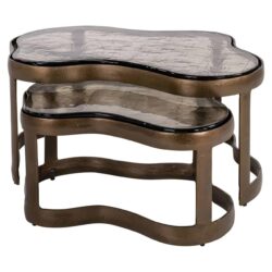 Textuur van het materiaal op salontafel Fairfield brass antique