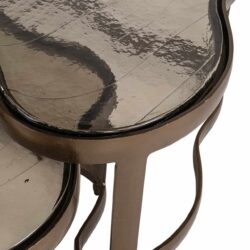 Detail handgemaakt van salontafel Fairfield brass antique