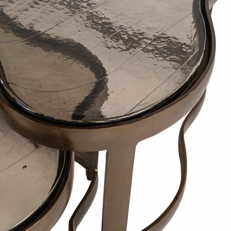 Detail handgemaakt van salontafel Fairfield brass antique