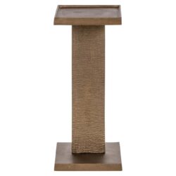 Textuur van de bijzettafel Foley in antiek messing, aluminium materiaal