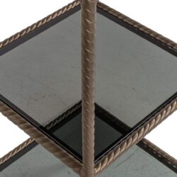 Textuur wandkast Sheridon goud, handgemaakt en luxe