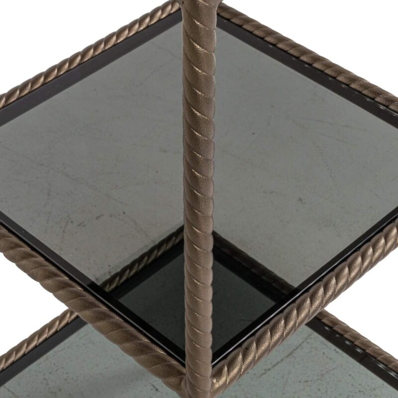 Textuur wandkast Sheridon goud, handgemaakt en luxe