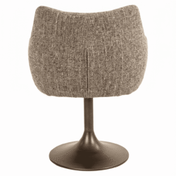 Eetkamerstoel in een interieur setting met een brown tweed bekleding