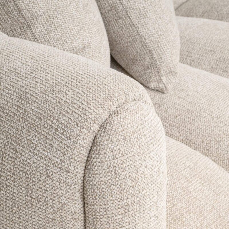 Hoekafbeelding Bank Novaro natural fancy 3-seater beige multiplex