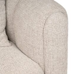Detail rugleuning Bank Novaro natural fancy 3-seater beige multiplex