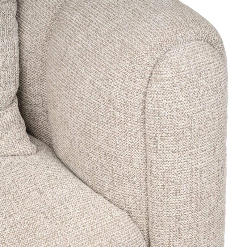 Detail rugleuning Bank Novaro natural fancy 3-seater beige multiplex