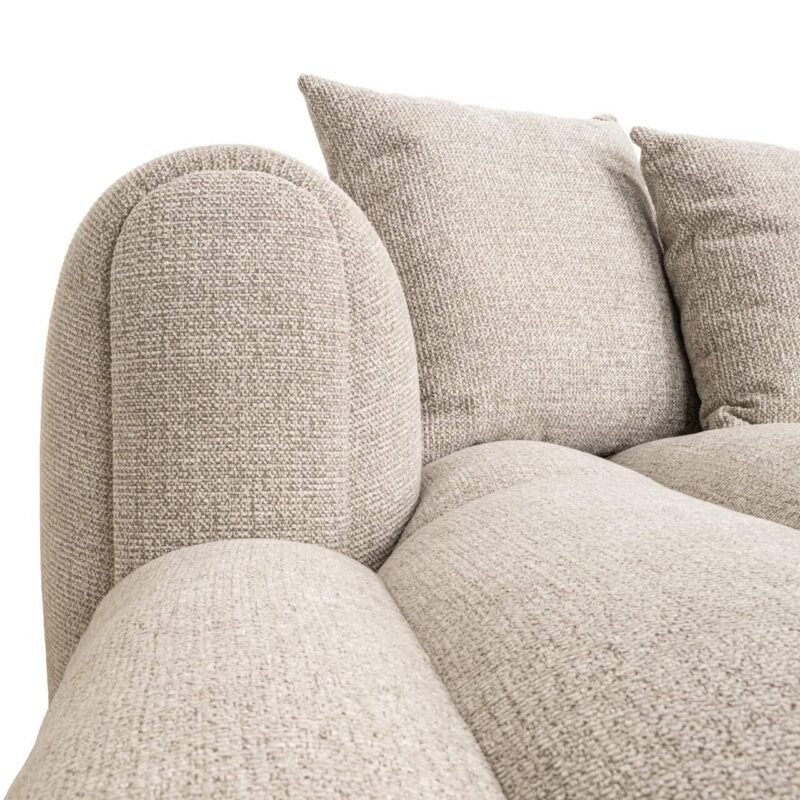 Perspectief vanaf boven Bank Novaro natural fancy lounge left, ruime zitting