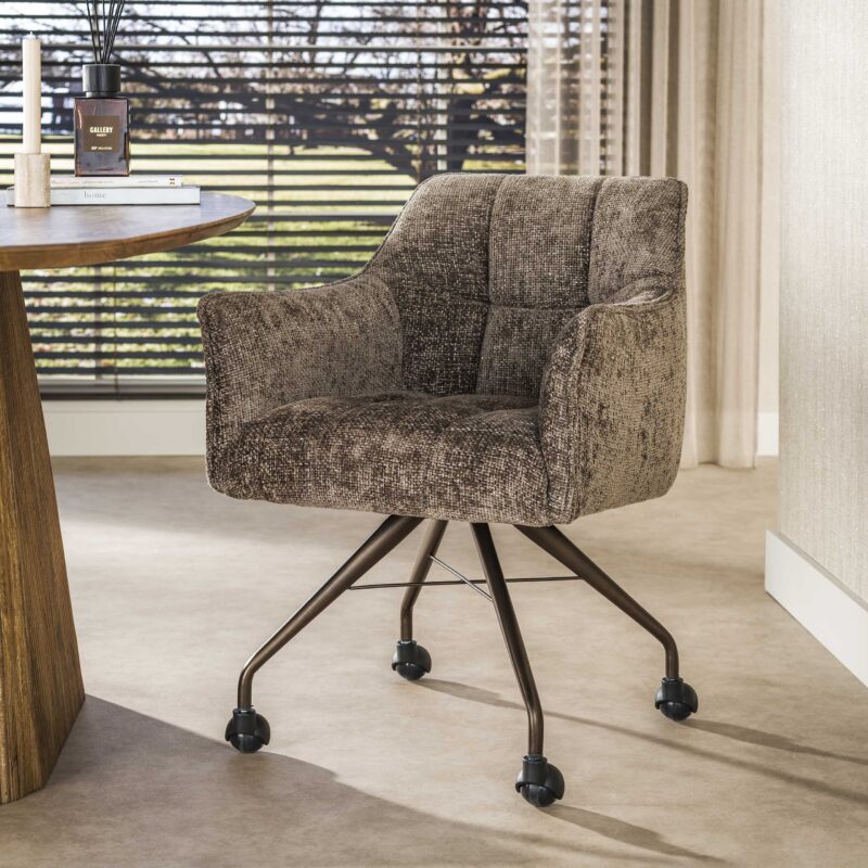 Moderne eetkamerstoel Raster met wielen