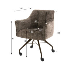 Armstoel Raster Hoven taupe