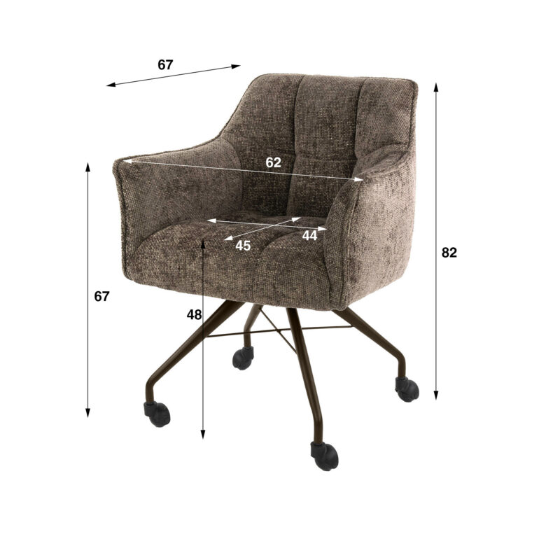 Armstoel Raster Hoven taupe