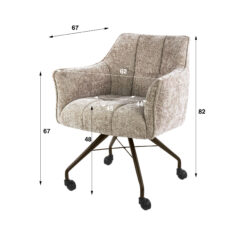 Armstoel Raster Hoven zand-bruin