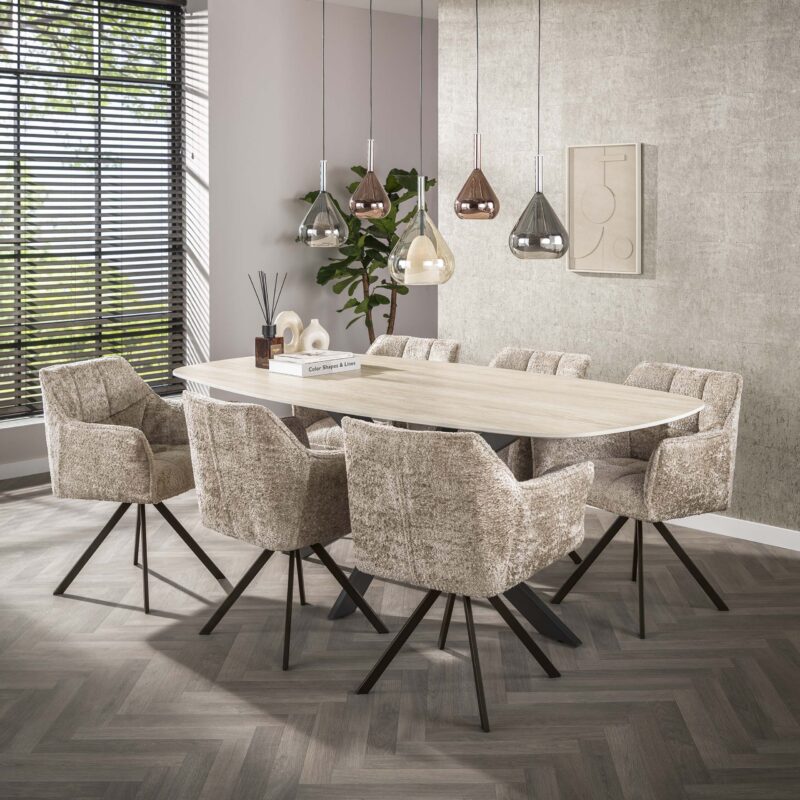 Armstoel Raster Alura zand-bruin