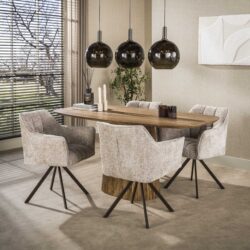 Armstoel Raster Hoven zand-bruin