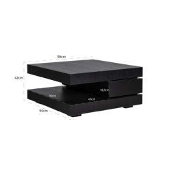 Salontafel Oakura black 90×90