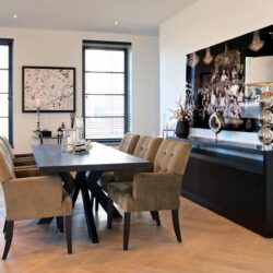 Dressoir Oakura kleur zwart eiken fineer