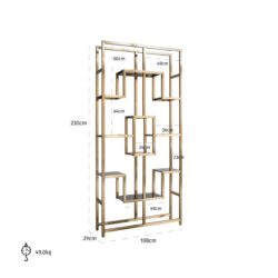 Wandkast Magnus brushed gold