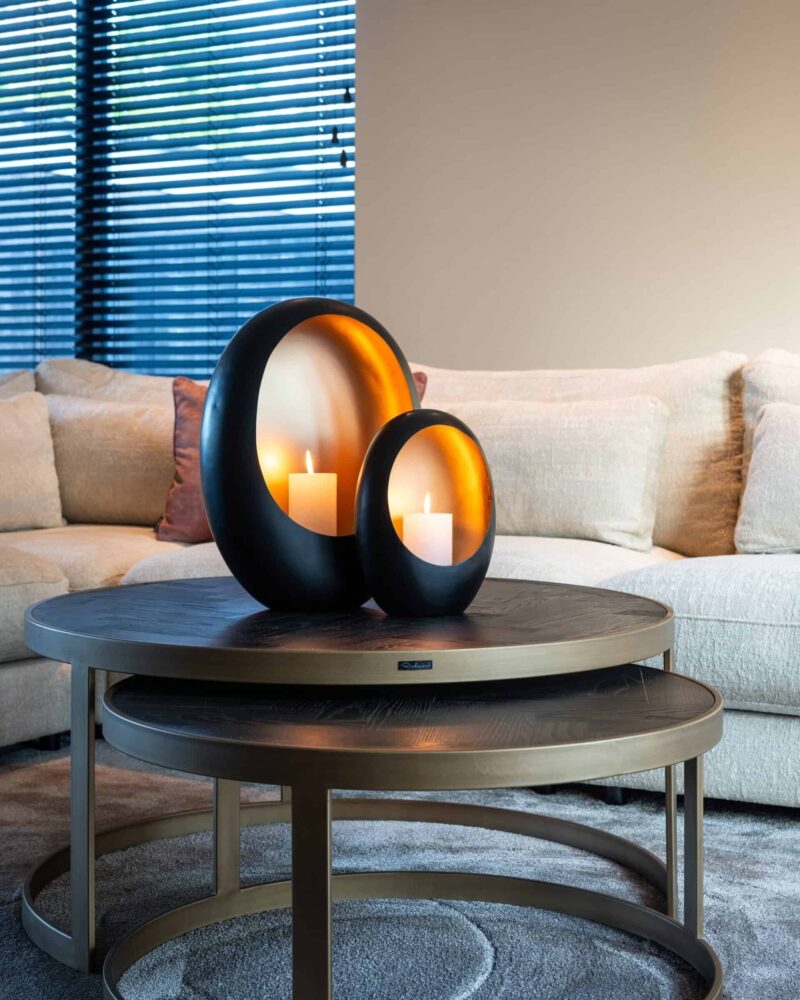 Salontafel Blackbone Brass black rustic (Set of 2)