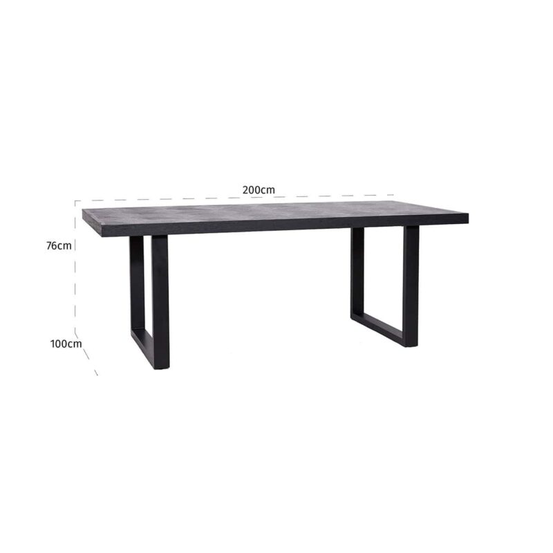 Eettafel Blax black 200