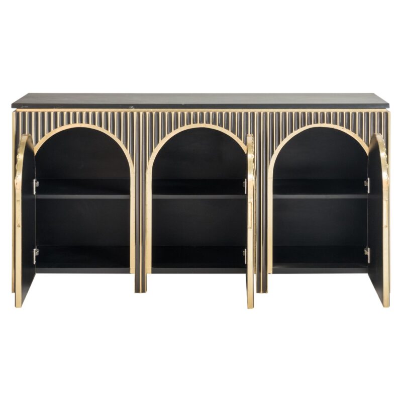 Dressoir Les Arcs brushed gold