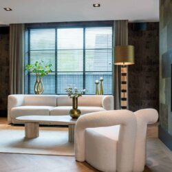 Lounge stoel Dana white furry