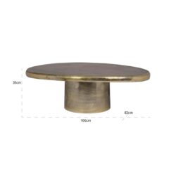 Salontafel Pulitzer brushed gold