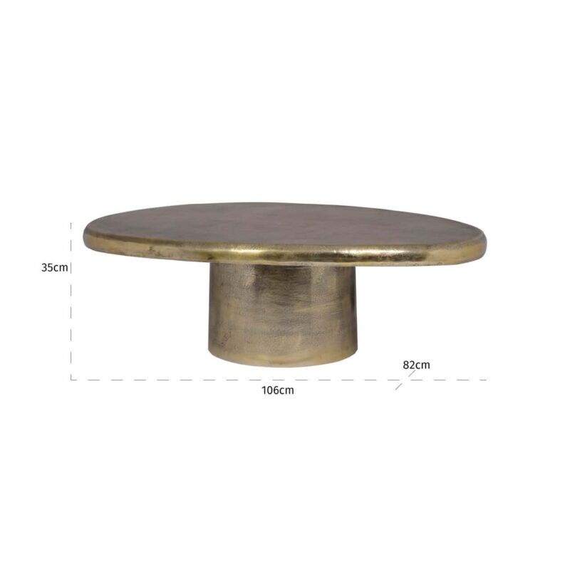 Salontafel Pulitzer brushed gold